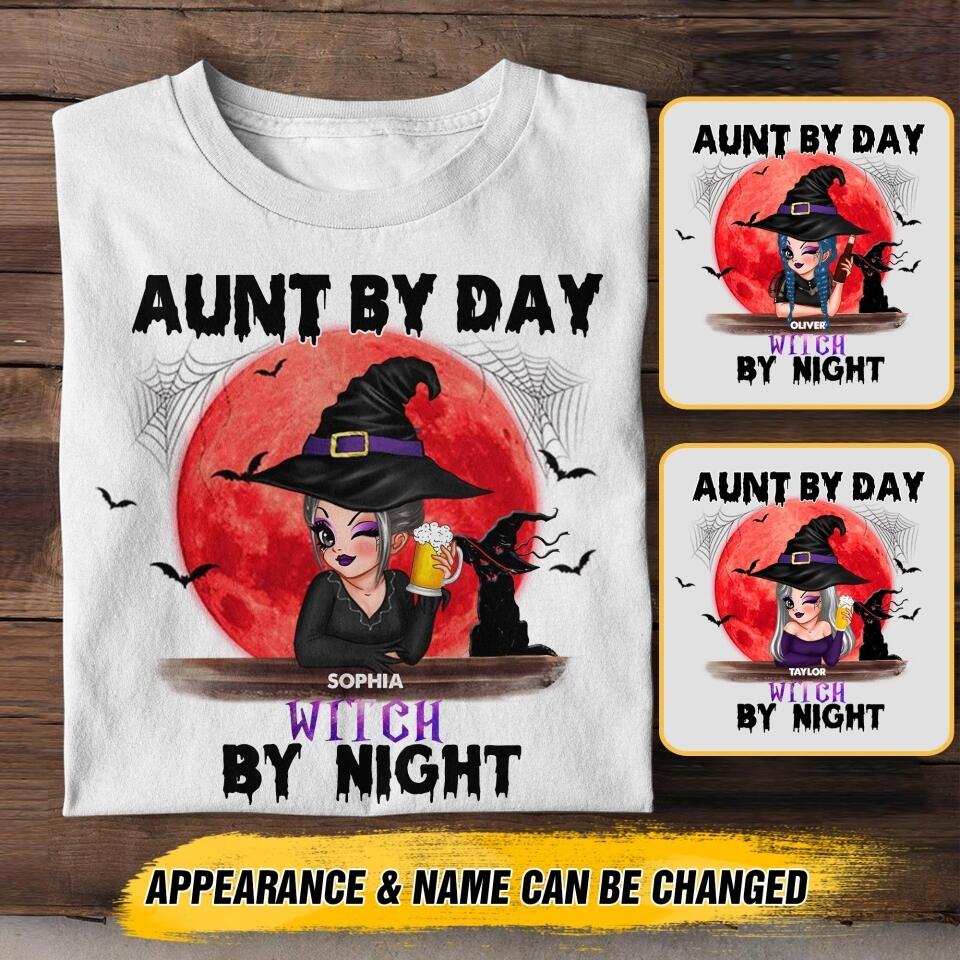 Personalized Aunt By Day With By Night Tshirt Printed QTHY1508