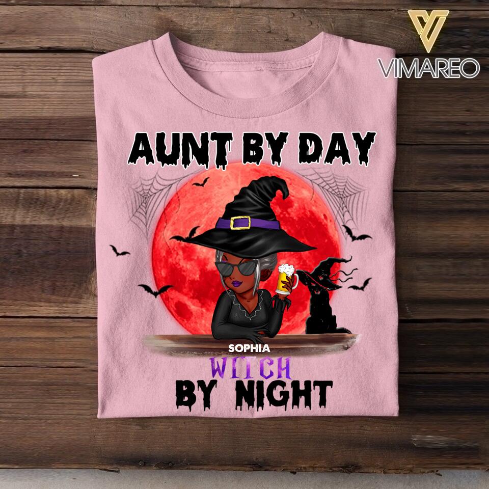 Personalized Aunt By Day With By Night Tshirt Printed QTHY1508