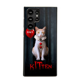 Personalized Halloween Kitten Upload Photo Phonecase Printed QTDT1308