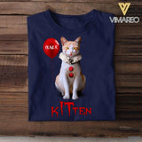 Personalized Halloween Kitten Upload Photo Tshirt Printed QTDT1308