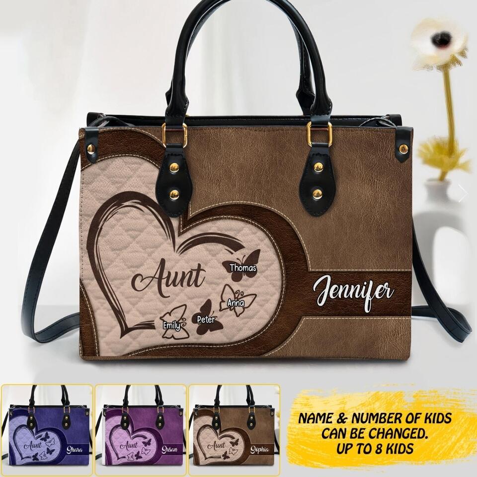 Personalized Aunt Kid Leather Bag Printed 22AUG-DT15
