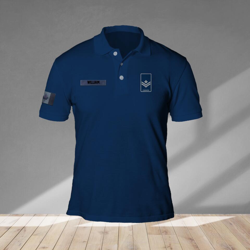 Personalized Canadian Veteran/ Solider Rank Polo Shirts 3D Printed QTVQ1708