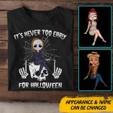 Personalized It's Never Too Early For Halloween  Tshirt Printed QTDT1808
