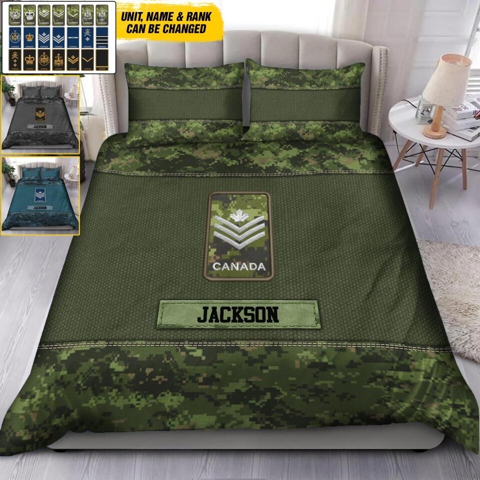 Personalized Veteran/Solider Canada Bedding Set Printed DMDT1708