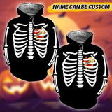 Personalized Rig Cage Halloween Couple Hoodie 3D Printed QTVQ2308
