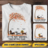 Personalized It 's The Most Wonderful Time Of The Year Fall Dachshund Halloween Tshirt Printed QTHY2308