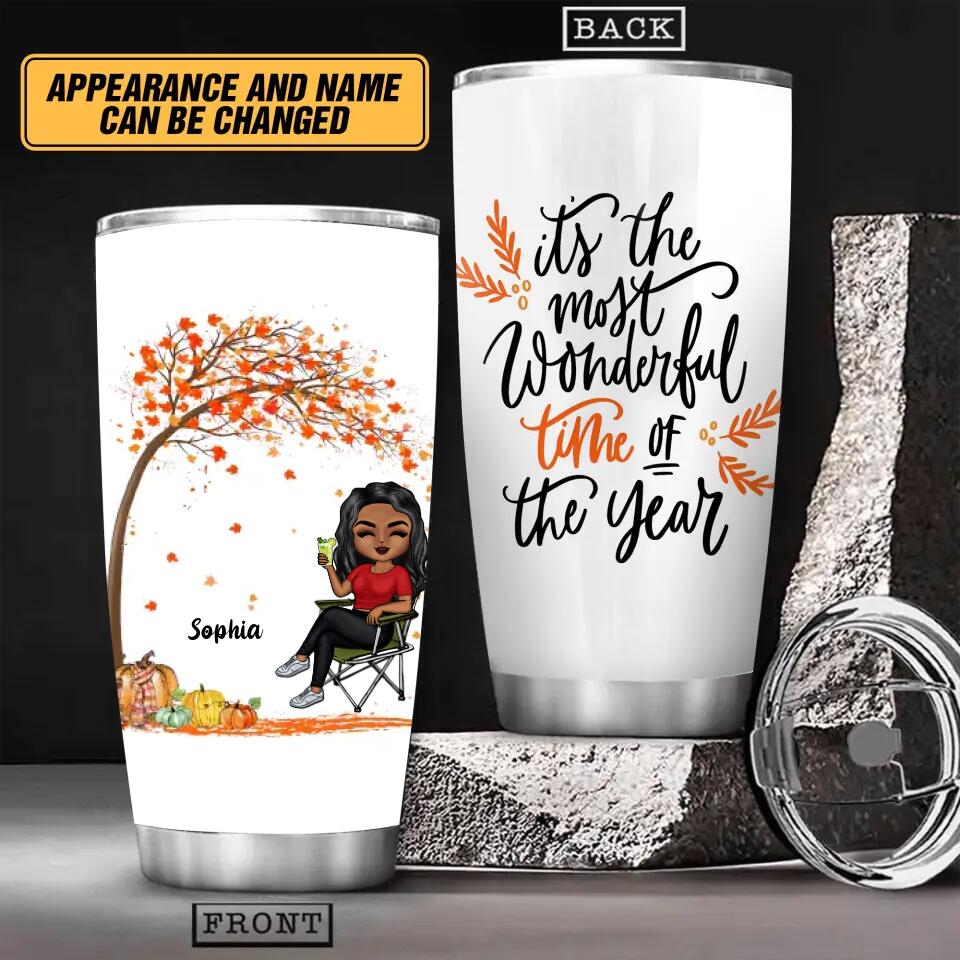 Personalized It's The Most Wonderful Time Of The Year Steel Mug or Tumbler Printed QTHY2408
