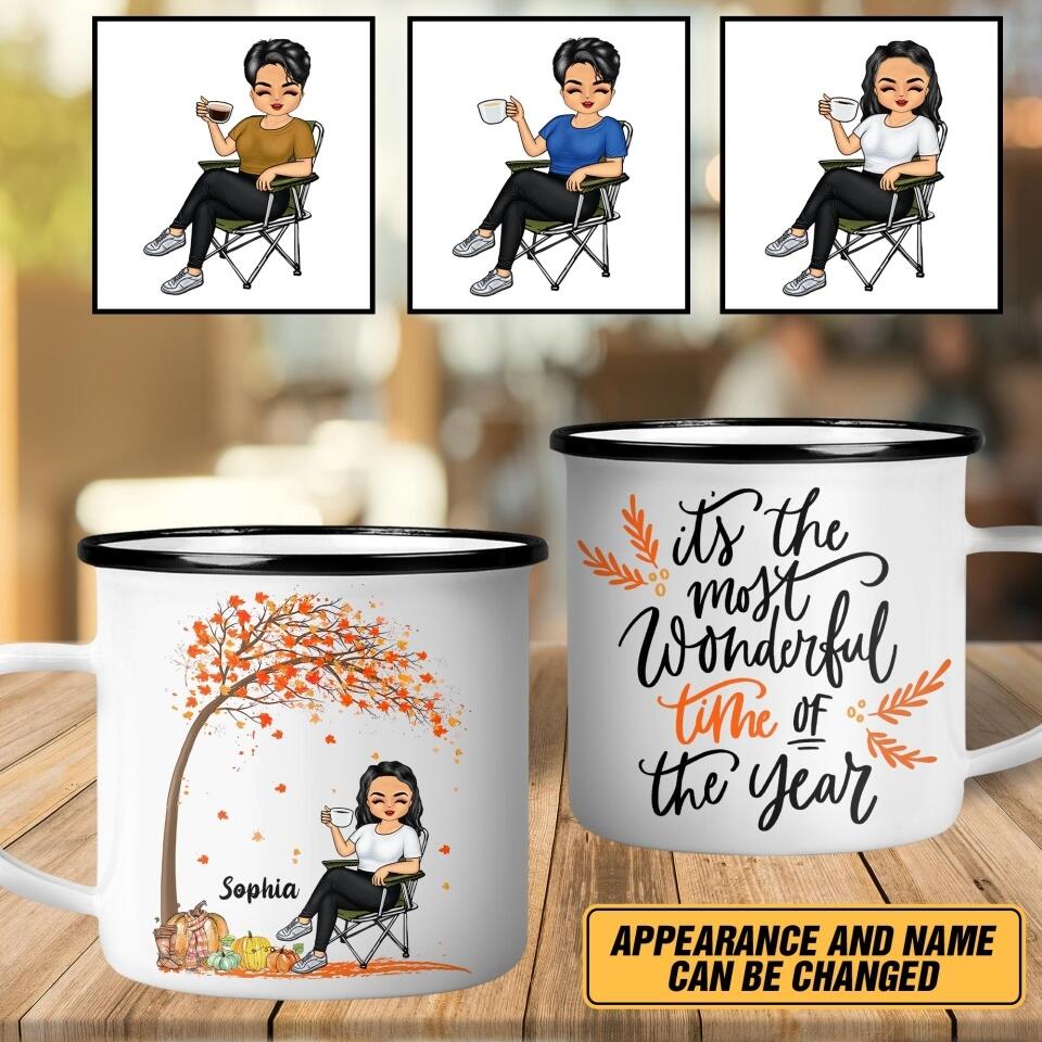 Personalized It's The Most Wonderful Time Of The Year Steel Mug or Tumbler Printed QTHY2408