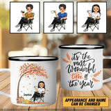 Personalized It's The Most Wonderful Time Of The Year Steel Mug or Tumbler Printed QTHY2408