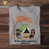 Personalized It's The Most Wonderful Time Of The Year Fall Y'all Camping Couple Tshirt Printed QTMA2508