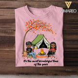 Personalized It's The Most Wonderful Time Of The Year Fall Y'all Camping Couple Tshirt Printed QTMA2508