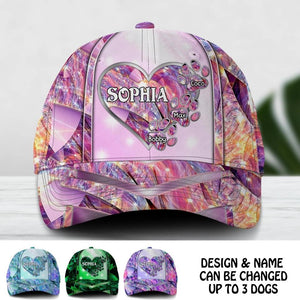 Personalized Dog Mom Colorful Sparkling 3D Cap Printed NQDT2508