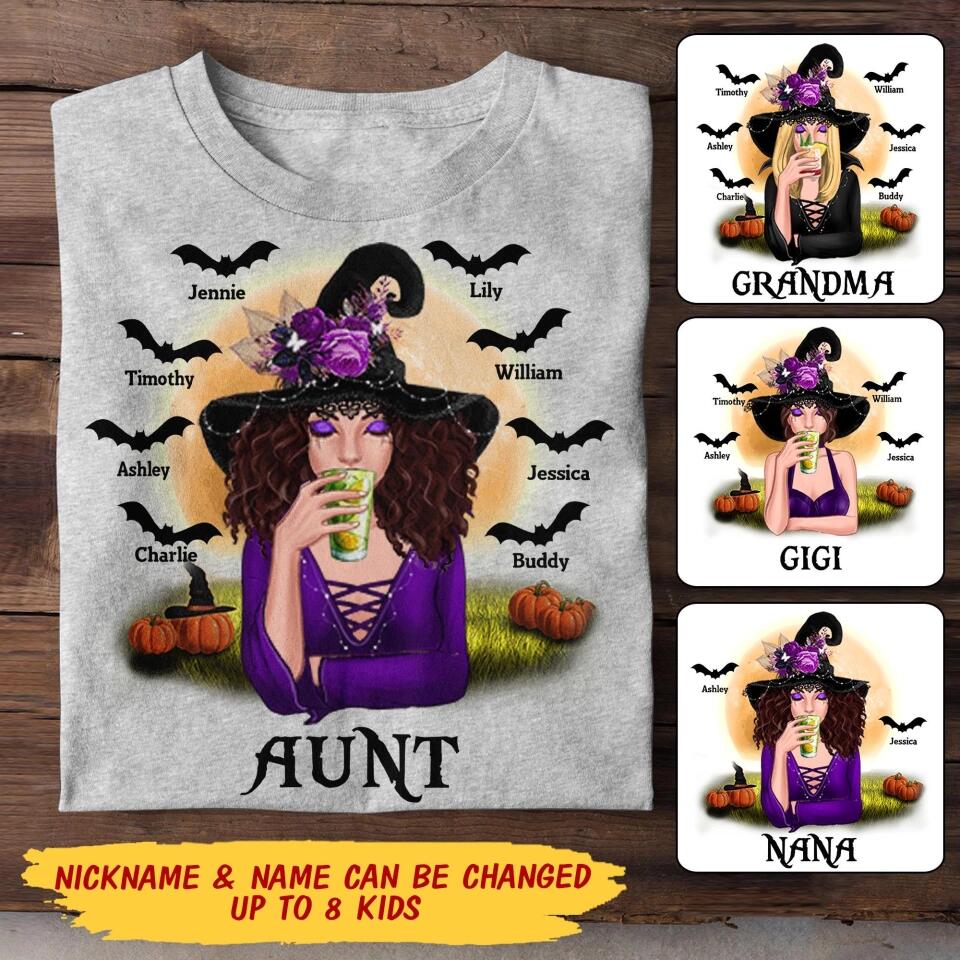 Personalized Aunt Kid Halloween Tshirt Printed 22AUG-MA26