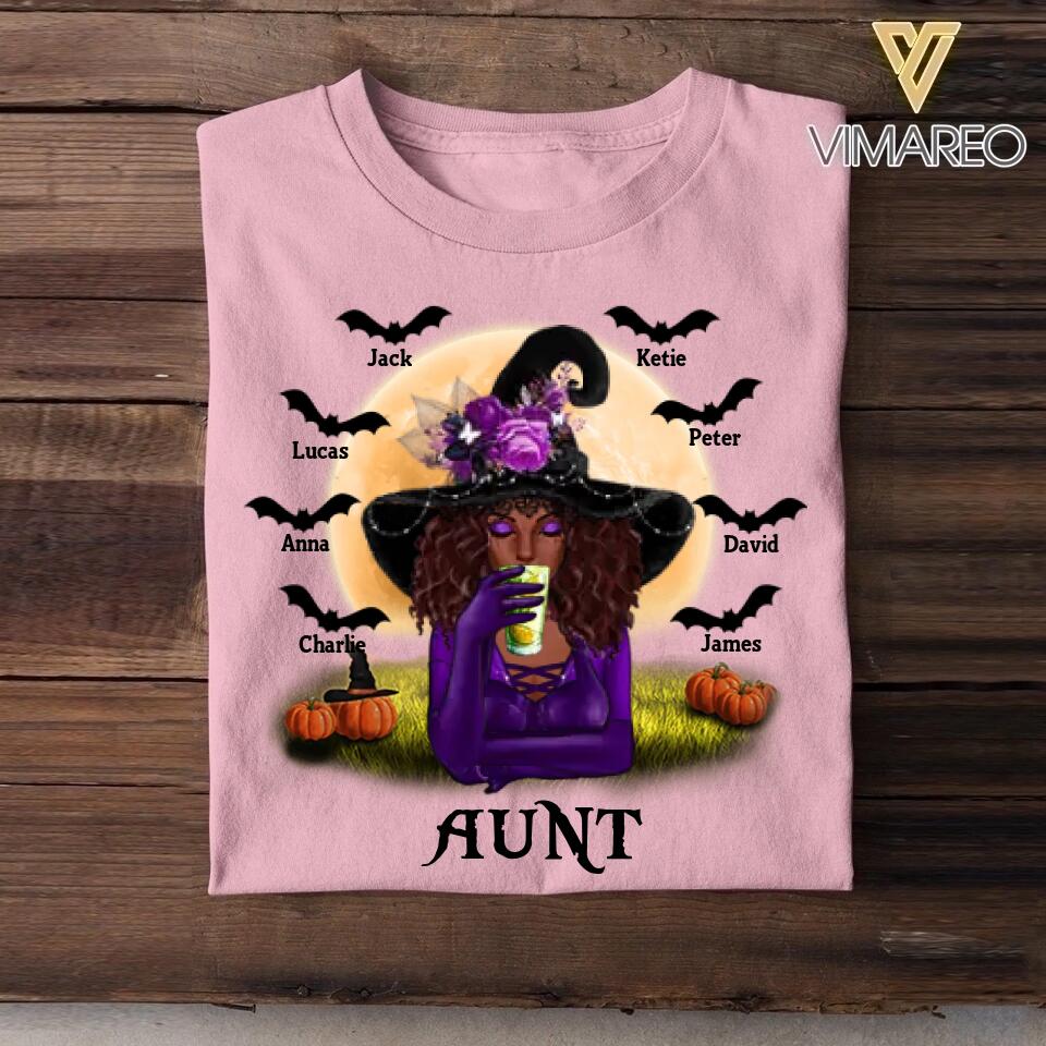 Personalized Aunt Kid Halloween Tshirt Printed 22AUG-MA26