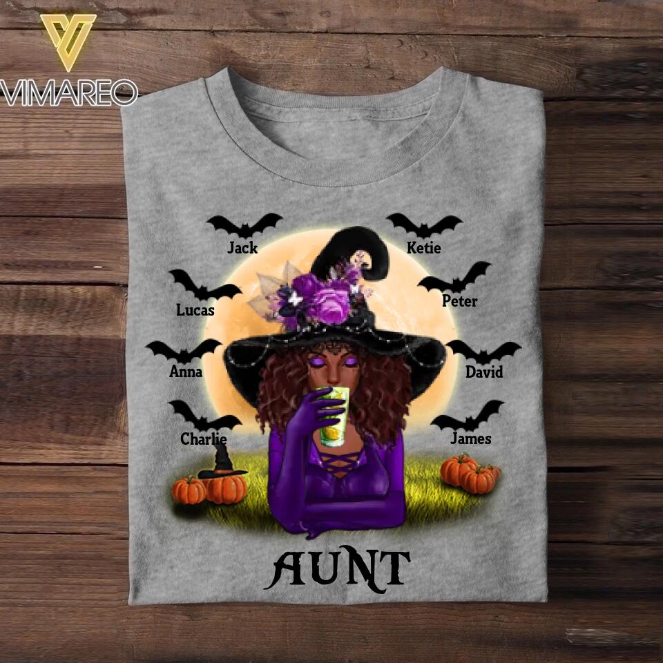 Personalized Aunt Kid Halloween Tshirt Printed 22AUG-MA26