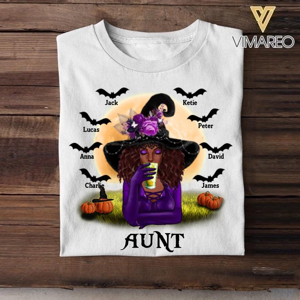 Personalized Aunt Kid Halloween Tshirt Printed 22AUG-MA26