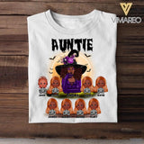 Personalized Aunt Kid Halloween Tshirt Printed 22AUG-HY26