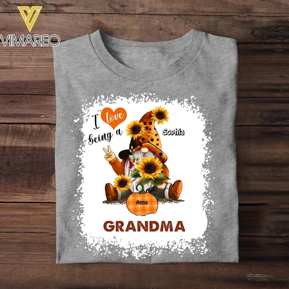 Personalized I love being Grandma Tshirt Printed QTMA2708