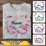 Personalized Aunt Kid Sparkling Color Tshirt Printed 22AUG-MA29