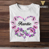 Personalized Aunt Kid Sparkling Color Tshirt Printed 22AUG-MA29