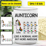 Personalized Aunticorn Kid  Creamic Mug Printed 22AUG-HY31