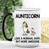 Personalized Aunticorn Kid  Creamic Mug Printed 22AUG-HY31