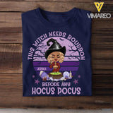 Personalized Coffee Girl Halloween Tshirt Printed QTDT3108