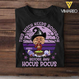 Personalized Coffee Girl Halloween Tshirt Printed QTDT3108