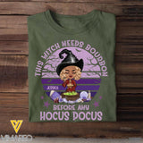 Personalized Coffee Girl Halloween Tshirt Printed QTDT3108