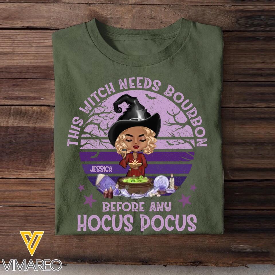 Personalized Wine Girl Halloween Tshirt Printed QTDT3108