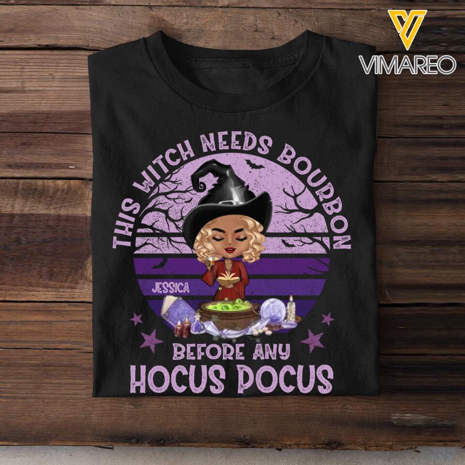 Personalized Bourbon Girl Halloween Tshirt Printed QTDT3108