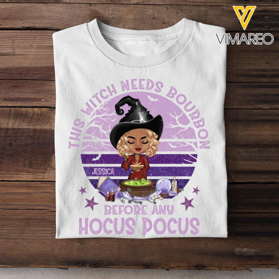 Personalized Bourbon Girl Halloween Tshirt Printed QTDT3108