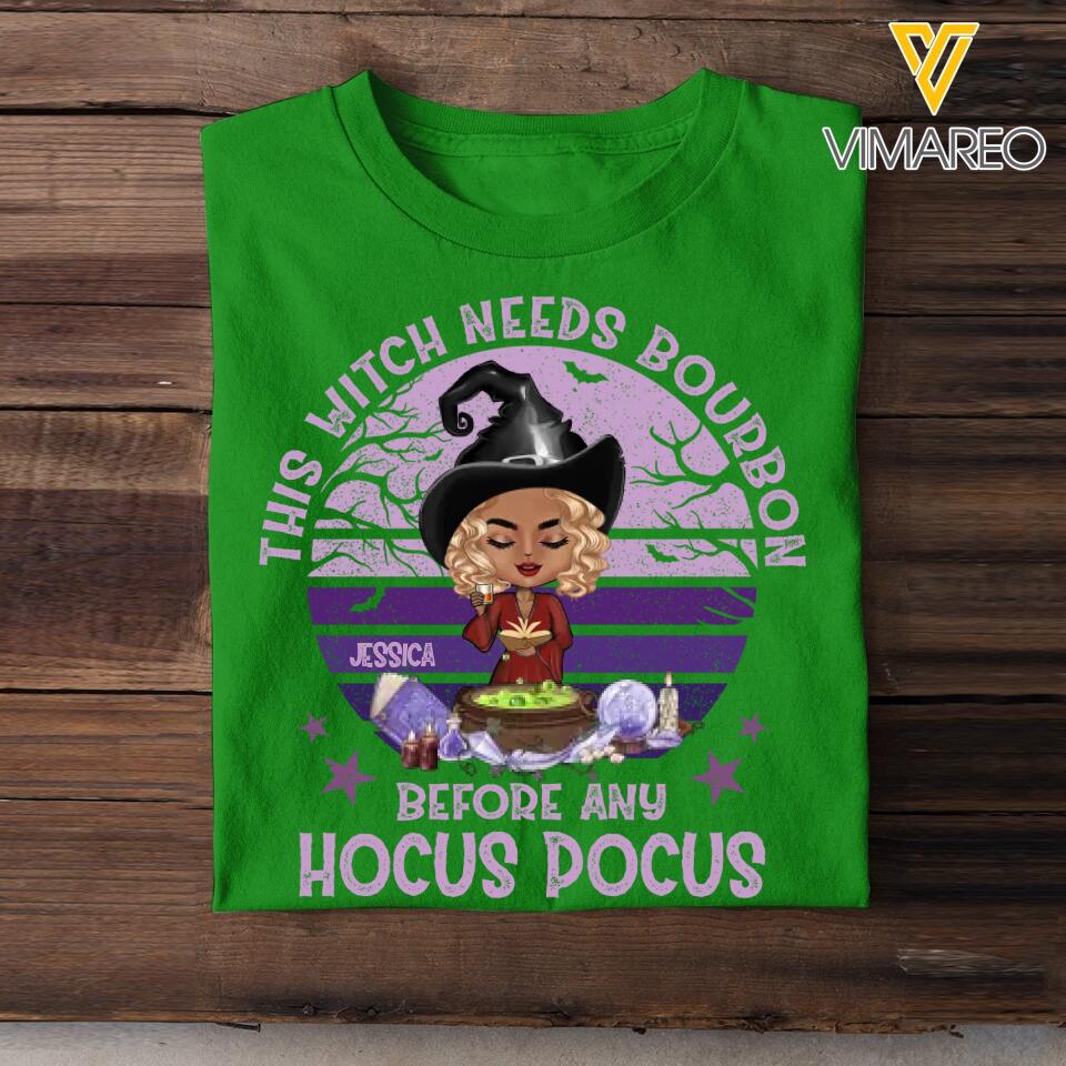 Personalized Bourbon Girl Halloween Tshirt Printed QTDT3108
