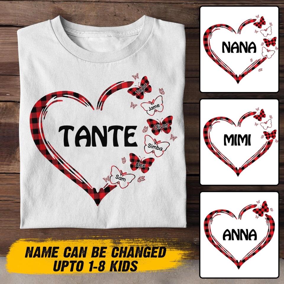 Personalized French Tante Kid Heart Tshirt Printed 22SEP-HY06