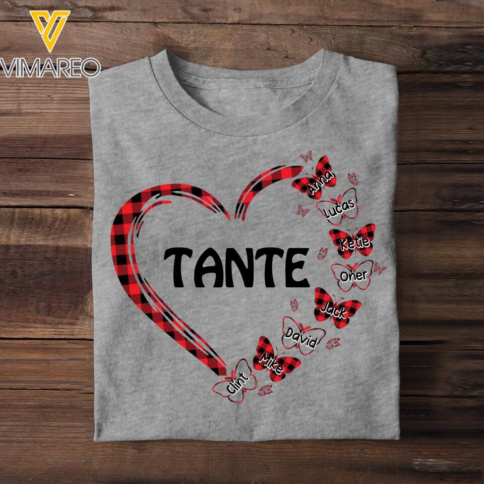Personalized French Tante Kid Heart Tshirt Printed 22SEP-HY06