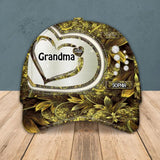 Personalized Grandma Kid Heart Colorful Sparkling 3D Cap Printed 22SEP-HQ08