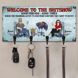 Personalized Patio Grilling Listen To The Good Music Couple Husband Wife Here Key Holder Printed 22SEP-DT10