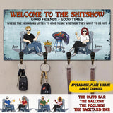 Personalized Patio Grilling Listen To The Good Music Couple Husband Wife Here Key Holder Printed 22SEP-DT10
