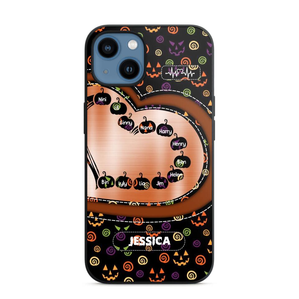 Personalized Halloween Heart Kid Phone Case Printed NQDT1009