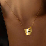 Personalized Ohio Girl Necklace Printed QTMA1309