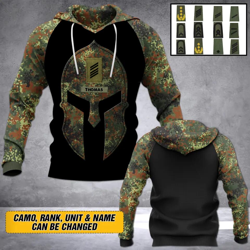 Personalized German Army Spartan Camo Hoodie 3D Printed 22SEP-HY13