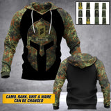 Personalized German Army Spartan Camo Hoodie 3D Printed 22SEP-HY13