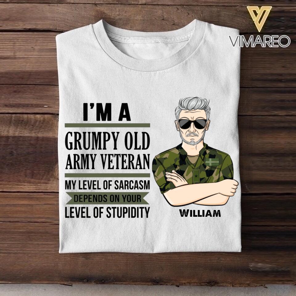 Personalized Swedish Veteran/Soldier Tshirt Printed 22SEP-HY13