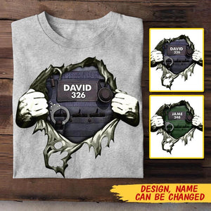 Personalized Police Man Tshirt Printed 22SEP-DT14