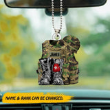 Personalized Swiss Veterans/Soldier Car Hanging Printed 22SEP-HY14