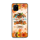 Personalized Teacher Life Halloween Fall Autum Phonecase 3D Printed QTMA1409