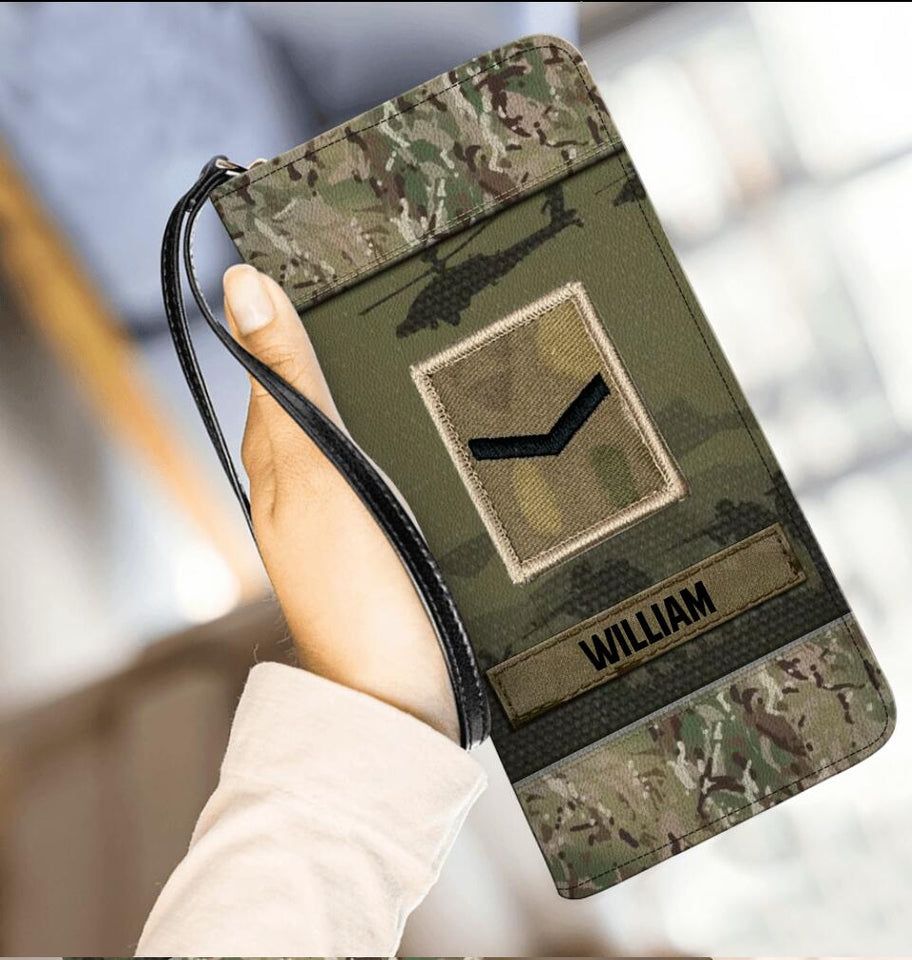 Personalized British Veterans/Soldier Leather Wallet 22SEP-DT16