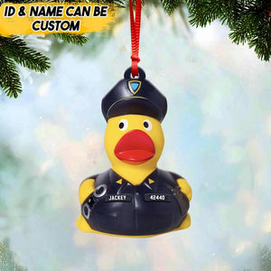Personalized Duck Police Christmas Ornament Printed 22SEP-HQ21