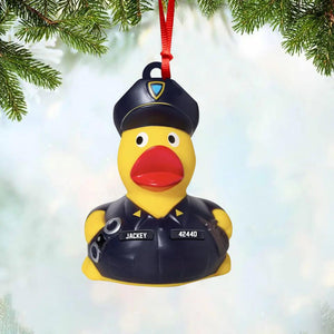 Personalized Duck Police Christmas Ornament Printed 22SEP-HQ21
