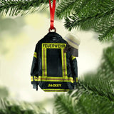 Personalized German Firefighter Christmas Ornament Printed 22SEP-HY21
